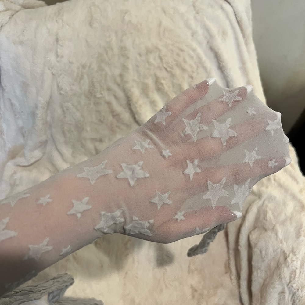 Star pattern sheer grey tights!